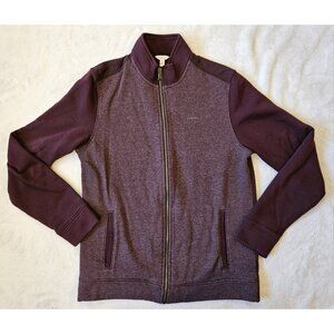 Calvin Klein Jacket Mens Medium Burgundy Red Zip Knit Casual Lightweight Classic